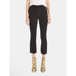 Mother Insider Crop Step Fray in Not Guilty Women's 27 Black Denim Jeans